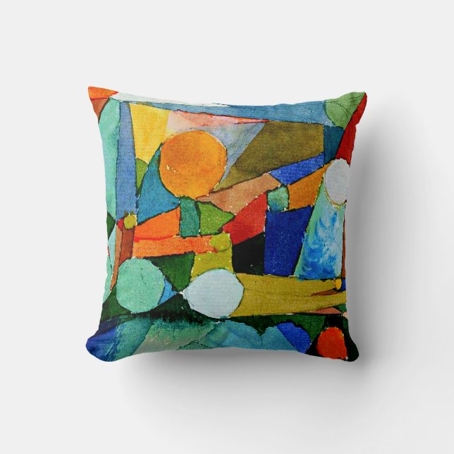 Klee - Colour-Shapes Throw Pillow (Front)