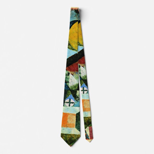 Klee - Composition with the Yellow Half Moon Neck Tie (Front)