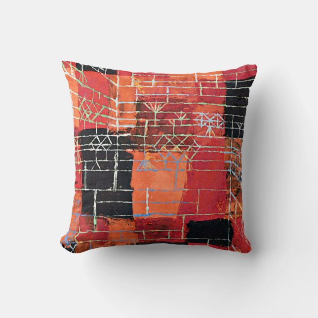 Klee - Configuration, abstract art, Throw Pillow (Front)