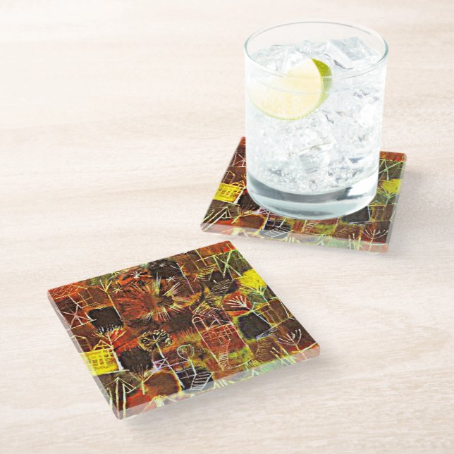 Klee - Cosmic Composition, Glass Coaster (Angled)