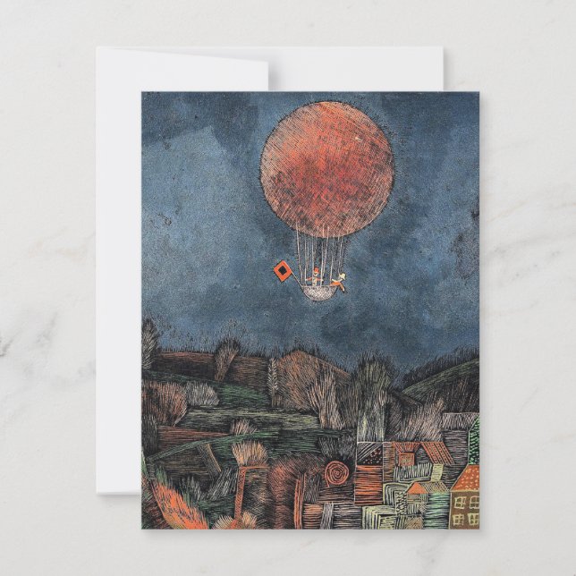 Klee - Der Luftballoon, famous painting Card (Front)