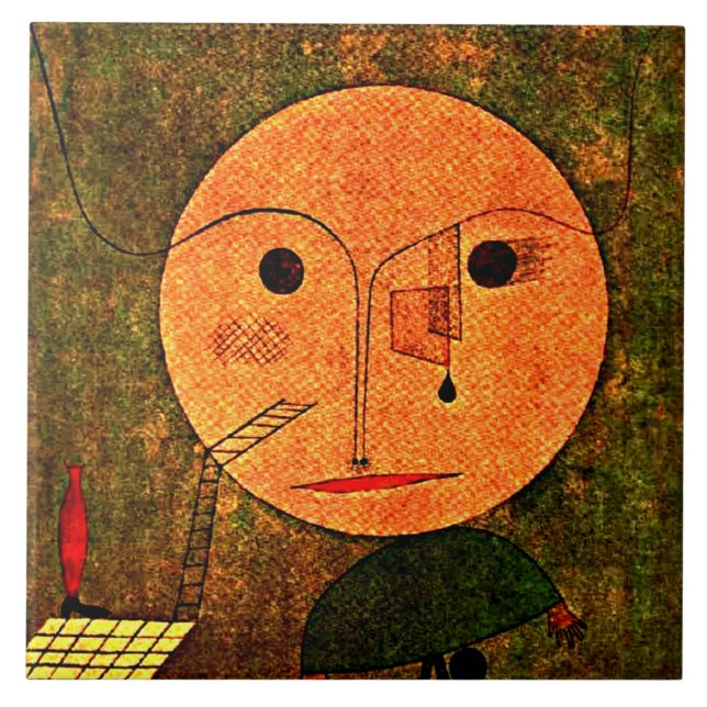 Klee - Error on Green Ceramic Tile (Front)