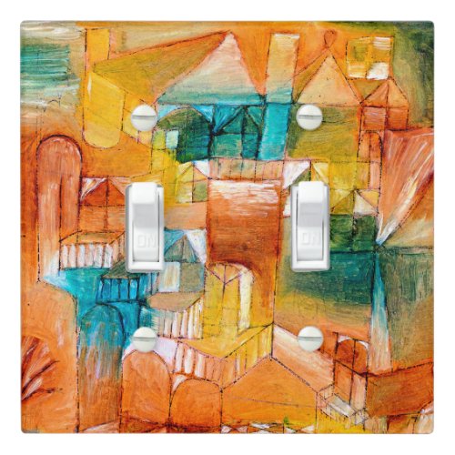 Klee _ Fascade Brown_Green Light Switch Cover