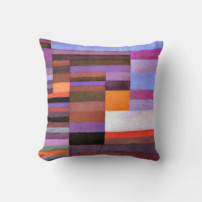Klee - Fire Evening Throw Pillow (Front)