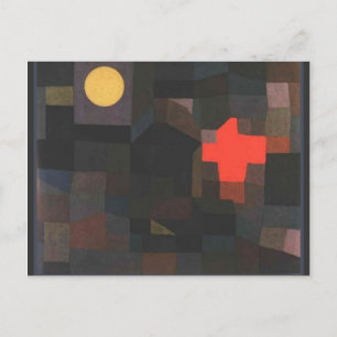 Klee - Fire-Full Moon Postcard