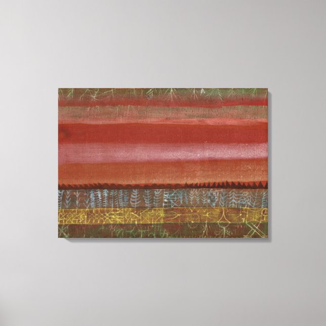 Klee - Flat Landscape, abstract art Canvas Print (Front)