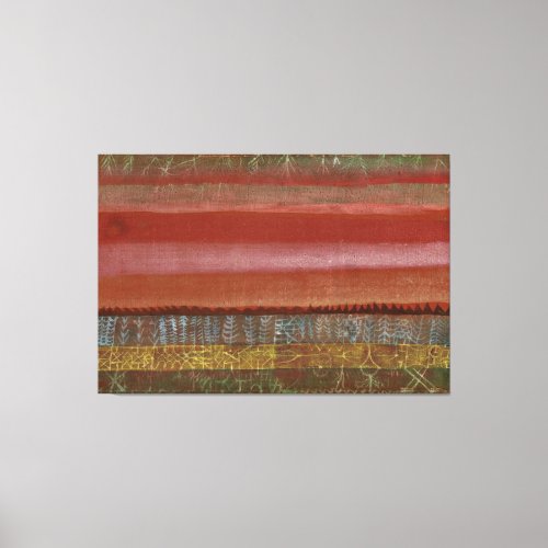 Klee _ Flat Landscape abstract art Canvas Print