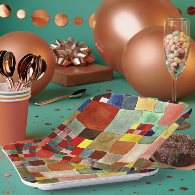 Klee - Flora on Sand Paper Plates (Multi)