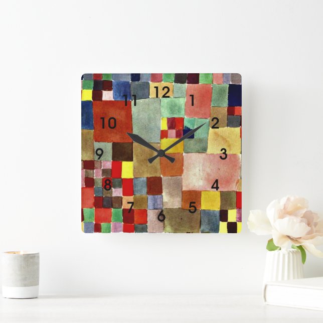 Klee - Flora on Sand Square Wall Clock (Home)