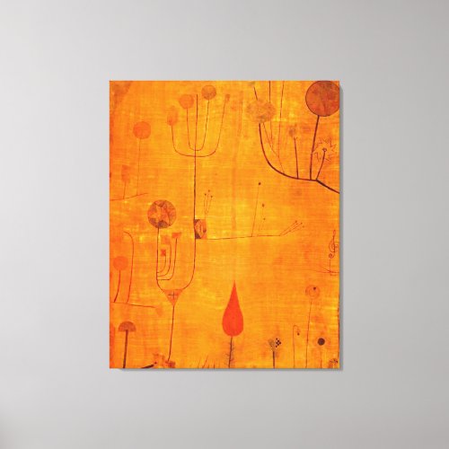 Klee _ Fruits on Red Canvas Print