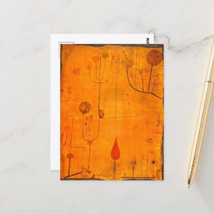 Klee - Fruits on Red Postcard