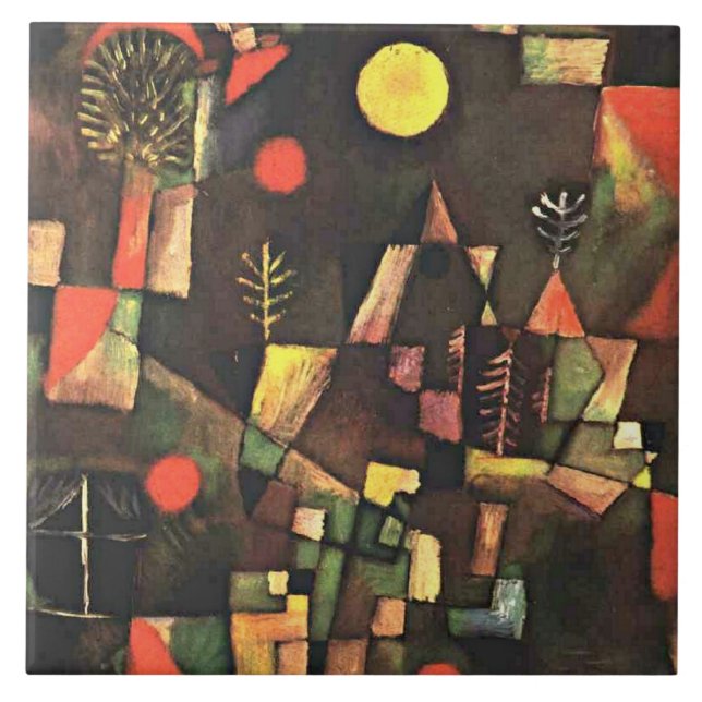 Klee - Full Moon, Ceramic Tile (Front)