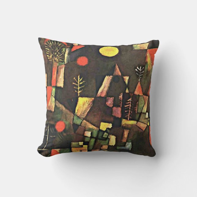 Klee - Full Moon Throw Pillow (Front)