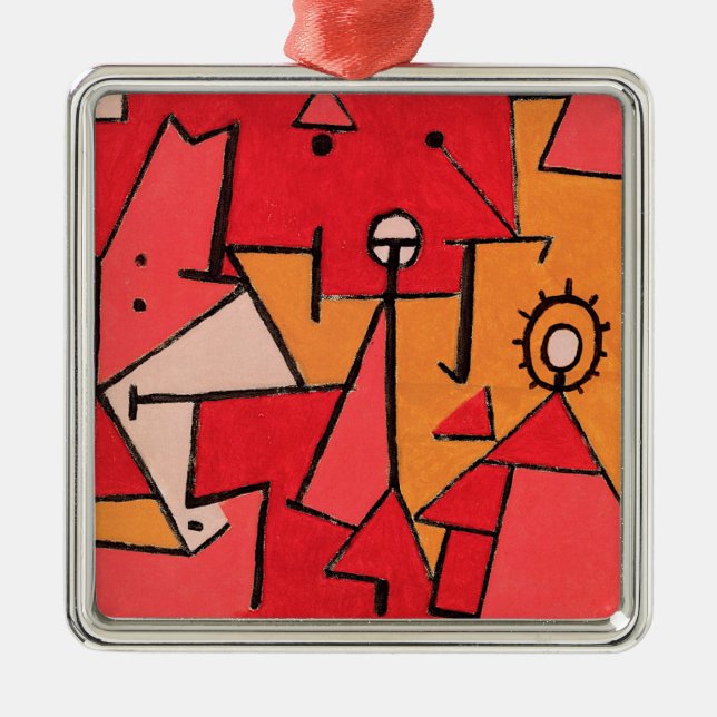 Klee - Heat, famous painting, Metal Ornament (Front)