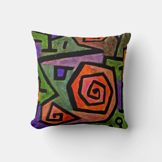 Klee - Heroic Roses Throw Pillow (Front)