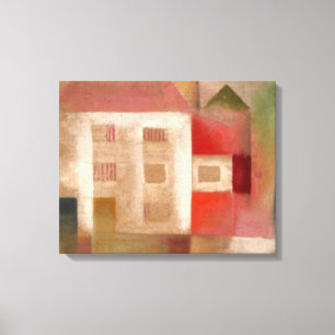 Klee - House in the Suburbs Canvas Print