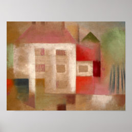 Klee - House in the Suburbs Poster