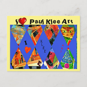Klee - I Love Paul Klee Art Postcard