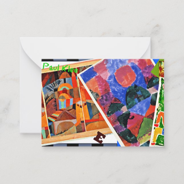 Klee - I Love Paul Klee, collage Note Card (Front)