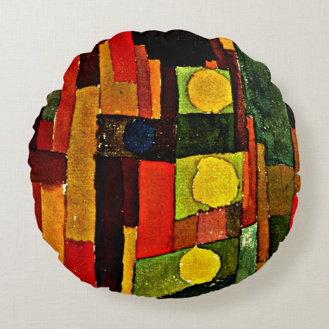 Klee - In the Style of Kairouan, Round Pillow (Front)