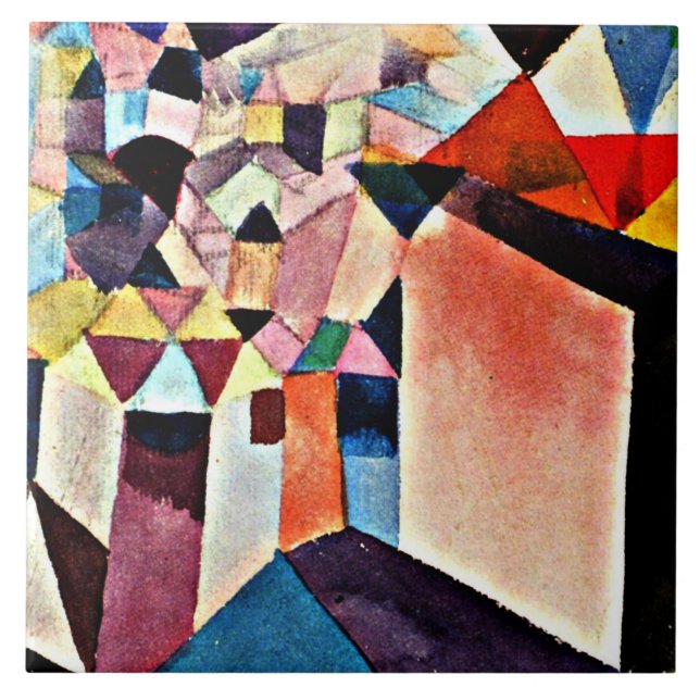 Klee - Insight into a City Ceramic Tile (Front)