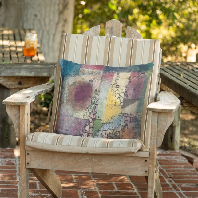 Klee-Inspired Outdoor Art Pillow (Chair)