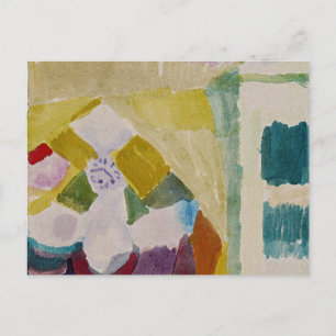 Klee - Interior with the Clock, abstract art, Postcard