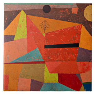 Klee - Joyful Mountain Landscape Ceramic Tile