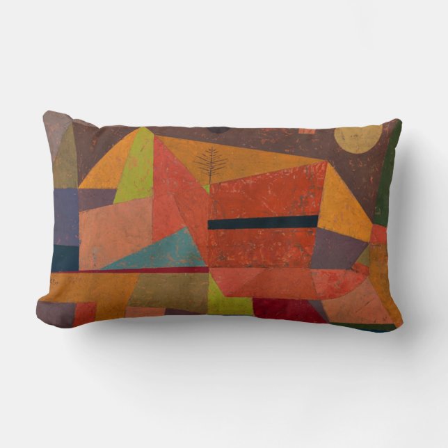 Klee - Joyful Mountain Landscape Lumbar Pillow (Front)