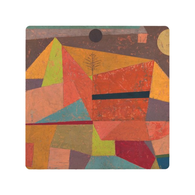 Klee - Joyful Mountain Landscape Metal Print (Front)