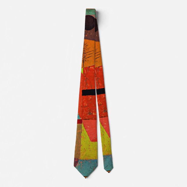Klee - Joyful Mountain Landscape Neck Tie (Front)