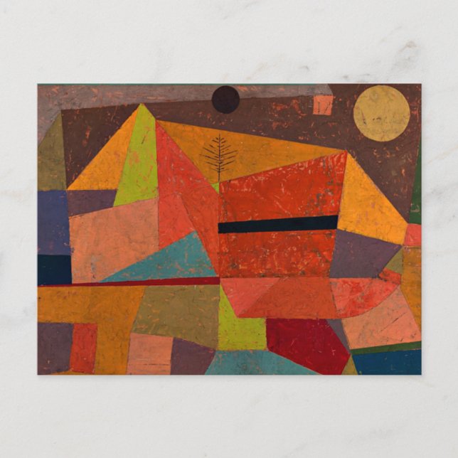 Klee - Joyful Mountain Landscape Postcard (Front)