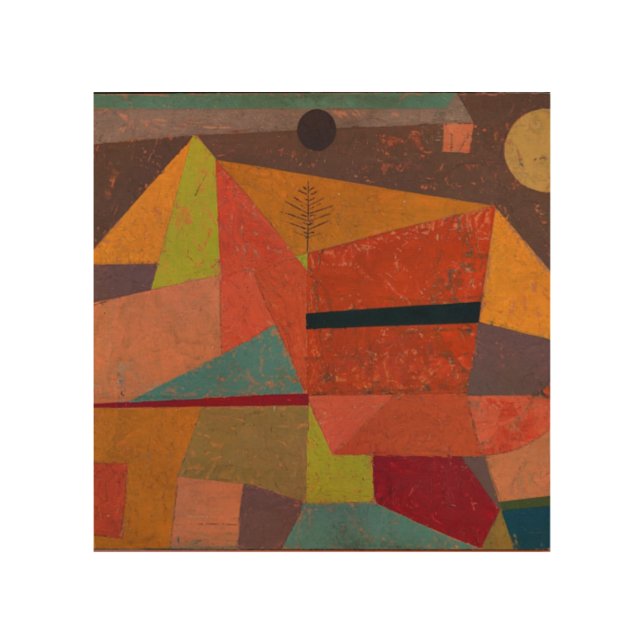 Klee - Joyful Mountain Landscape Wood Wall Art (Front)
