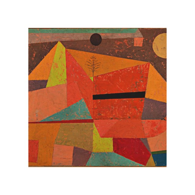 Klee - Joyful Mountain Landscape Wood Wall Art (Front)
