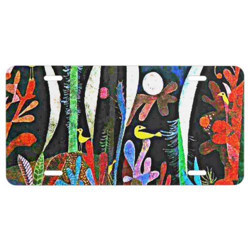 Klee _ Landscape with Yellow Birds License Plate