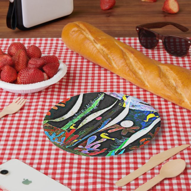 Klee - Landscape with Yellow Birds Paper Plates (Picnic)