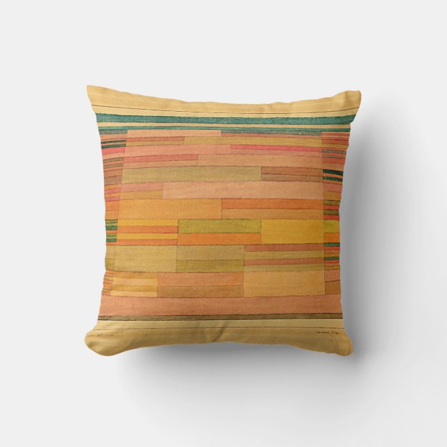 Klee - Measured Fields Throw Pillow (Front)