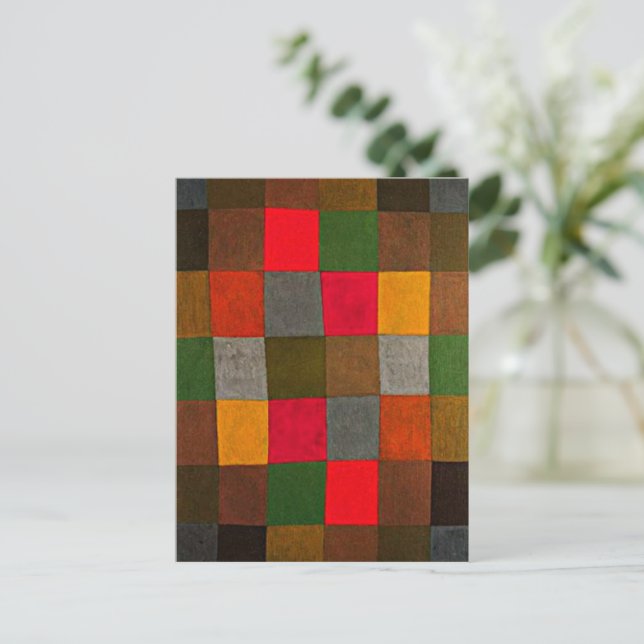 Klee - New Harmony, colorful geometric design Postcard (Standing Front)