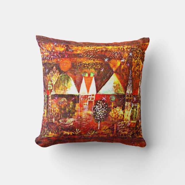 Klee - Nocturnal Festivity Throw Pillow (Front)