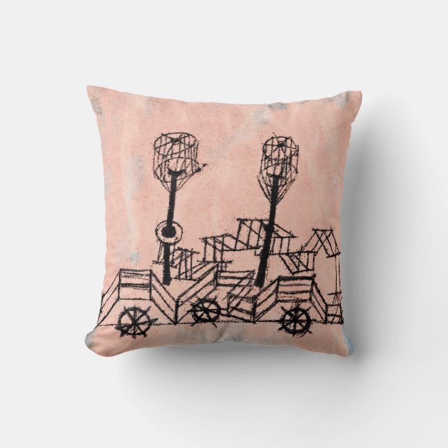 Klee - Old Steamboat, abstract art Throw Pillow (Front)