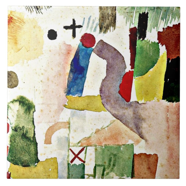 Klee - Pathetic Watercolor Ceramic Tile (Front)