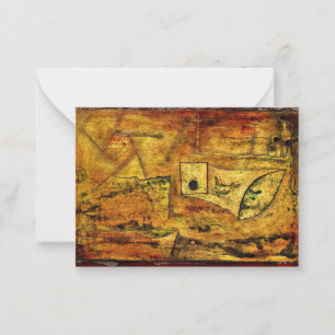 Klee - Pictorial Still Life, abstract art Note Card