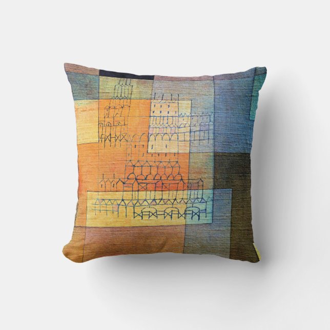 Klee - Polyphonic Architecture Throw Pillow (Front)