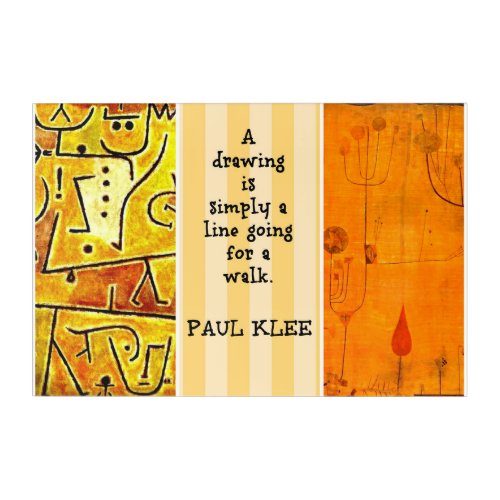 Klee _ Quotation and Paintings Acrylic Print