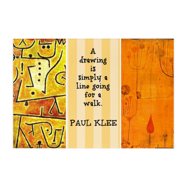 Klee - Quotation and Paintings Acrylic Print (Front)