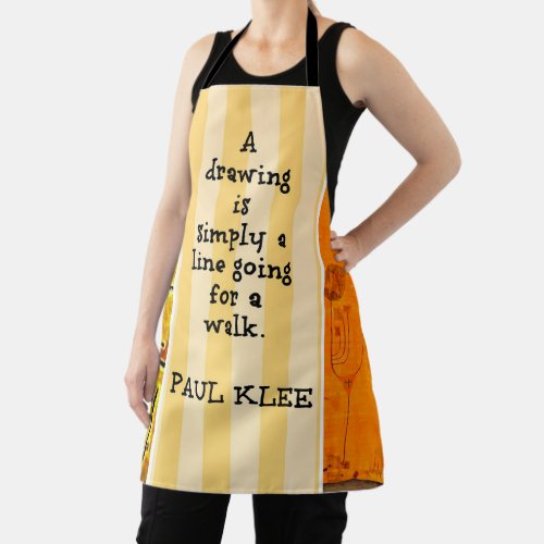 Klee _ Quotation and Paintings Apron
