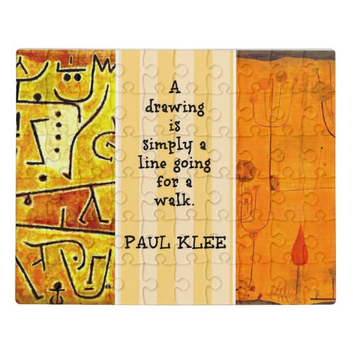 Klee _ Quotation and Paintings Jigsaw Puzzle