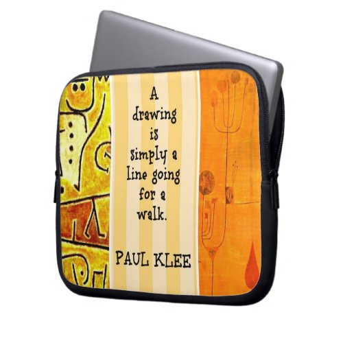 Klee _ Quotation and Paintings Laptop Sleeve