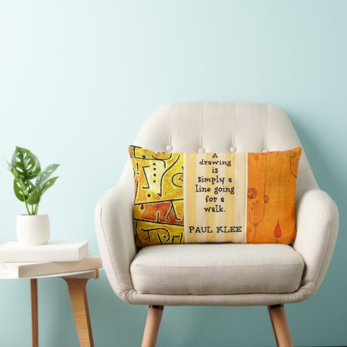 Klee _ Quotation and Paintings Lumbar Pillow