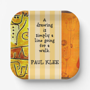Klee - Quotation and Paintings Paper Plates